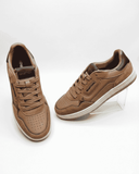 United Colors of Benetton Men's Brown Suede & Leather Sneakers
