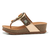 Vanguard Women's Bohemian Wedge Thong Sandals