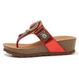 Vanguard Women's Bohemian Wedge Thong Sandals