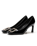 The Ruby Aurelia Gold-Buckle Stiletto
