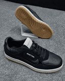 United Colors of Benetton Men's Black Suede & Leather Sneakers