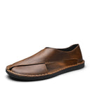 Men's Genuine Leather Breathable Slip-On Summer Sandals - Product Image 6