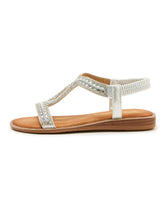 Retro Bohemian Rhinestone Flat Roman Sandals - Product Image 1