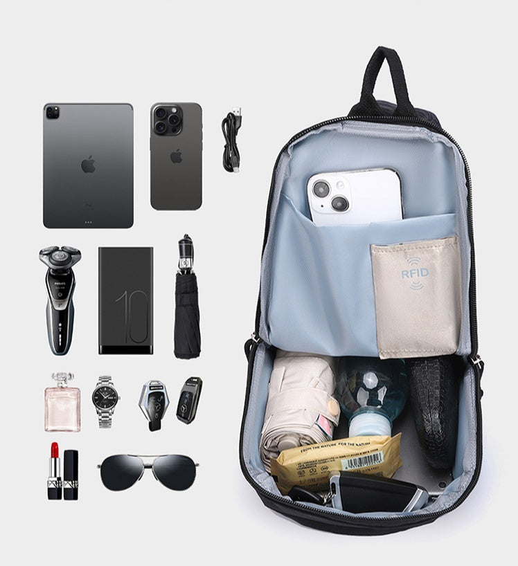 Unisex Lightweight Outdoor Hiking Sling Chest Bag - Description Image 5
