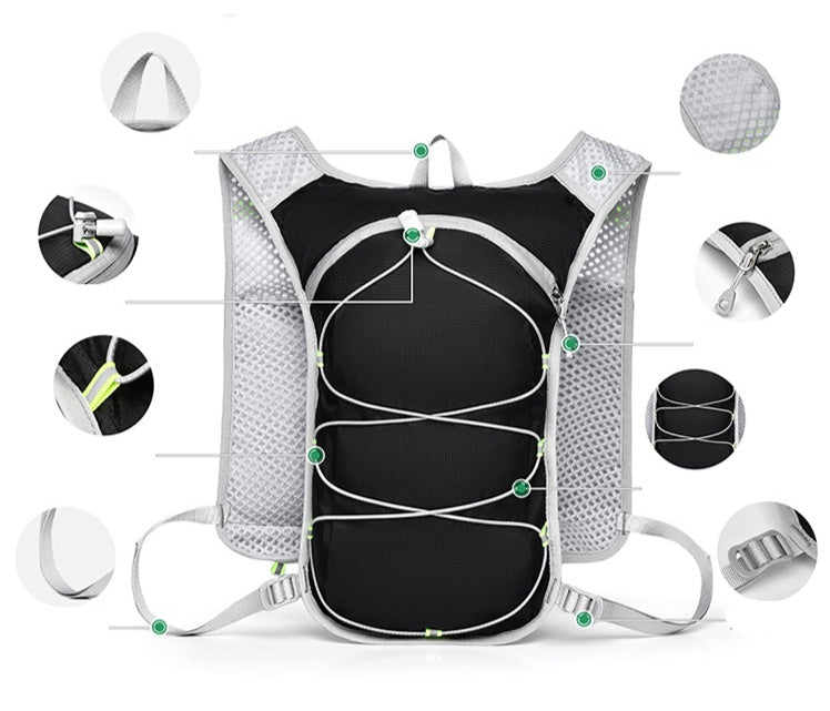 Unisex Ultra-Lightweight Outdoor Marathon & Cycling Hydration Backpack - Description Image 4