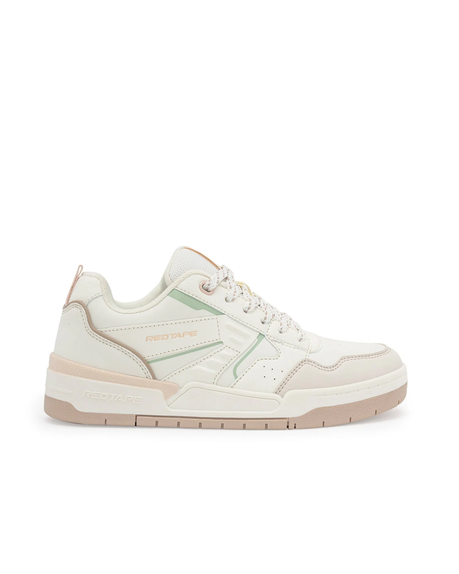 Red Tape White & Pink Casual Sneaker Shoes for Women | Classic Rounded Front & Cushioned Impact
