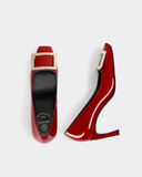 The Ruby Aurelia Gold-Buckle Stiletto