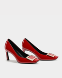 The Ruby Aurelia Gold-Buckle Stiletto