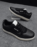 United Colors of Benetton Men's Black Suede & Leather Sneakers