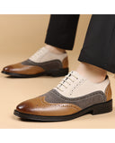 Men's Classic Brogue Leather Shoes - Product Image 1