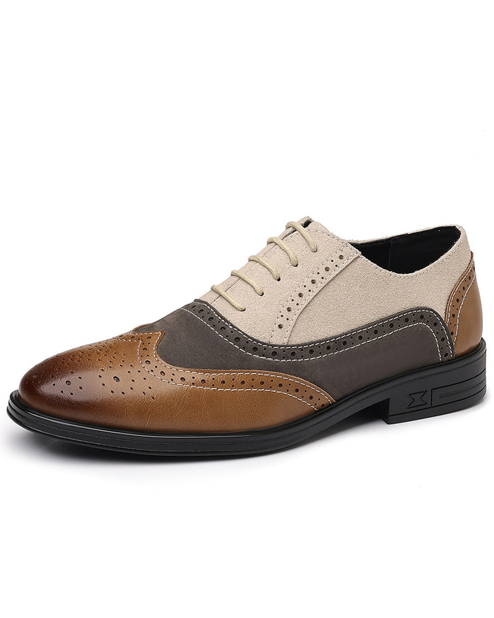 Men's Classic Brogue Leather Shoes - Product Image 7