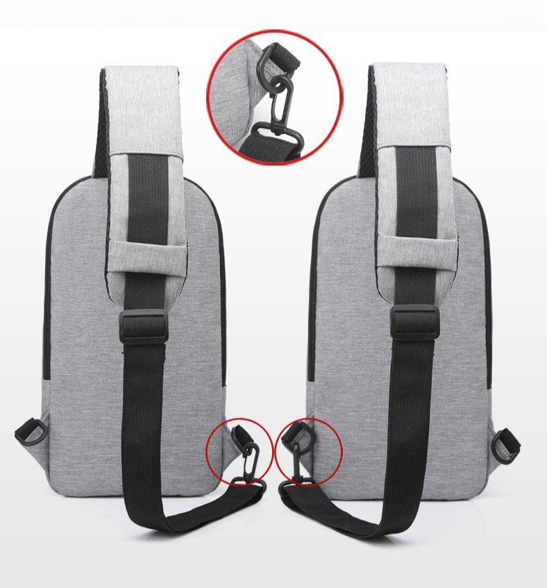 Men's Compact Outdoor Cycling Sling Chest Bag - Description Image 6