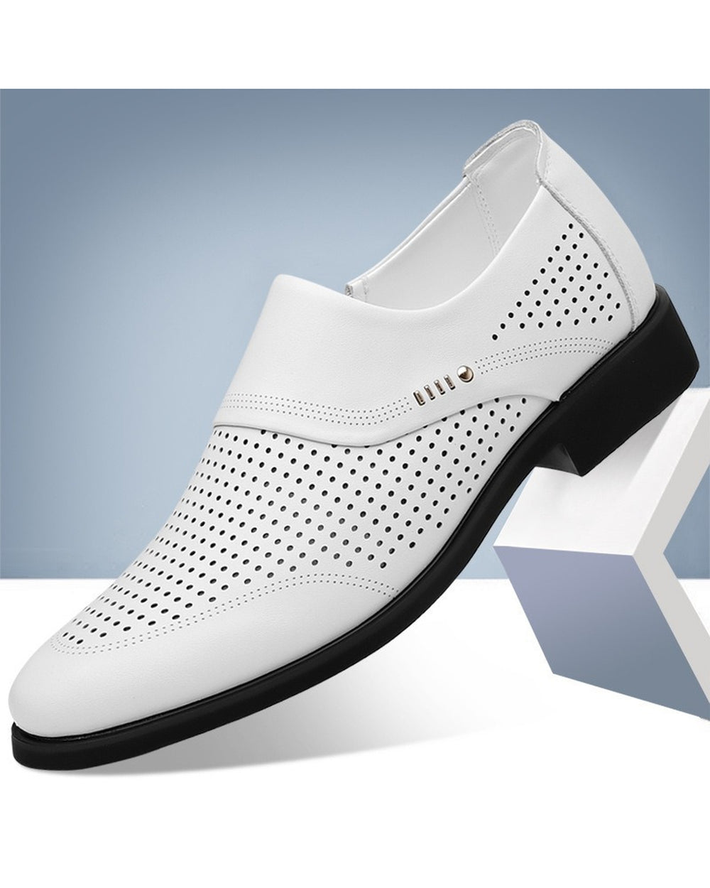 Men's Perforated Business Casual Shoes - Product Image 1
