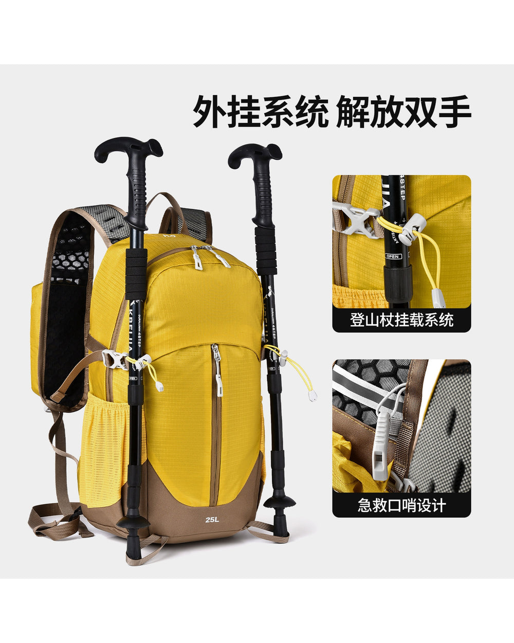 Unisex 25L Outdoor Waterproof Hiking & Trekking Backpack - Product Image 12