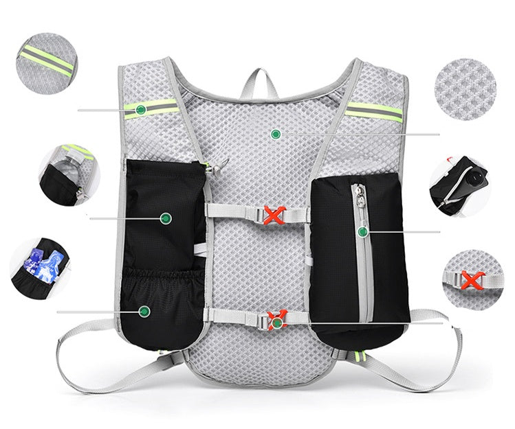Unisex Ultra-Lightweight Outdoor Marathon & Cycling Hydration Backpack - Description Image 5