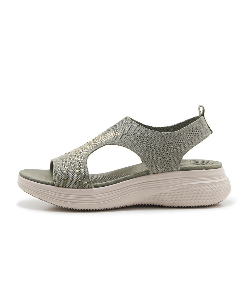 Women's Rhinestone Platform Sporty Comfort Sandals - Product Image 5