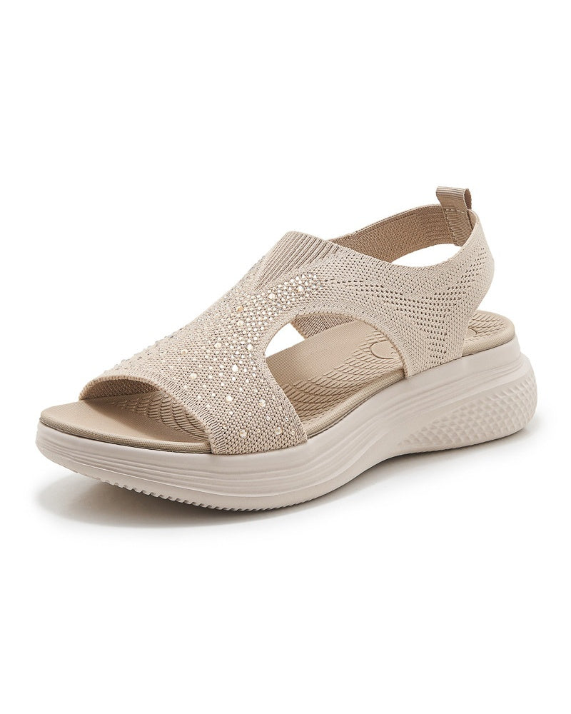 Women's Rhinestone Platform Sporty Comfort Sandals - Product Image 7